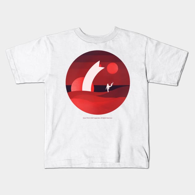 Minimalist Arrakis, Red Sunrise Kids T-Shirt by Dream Artworks